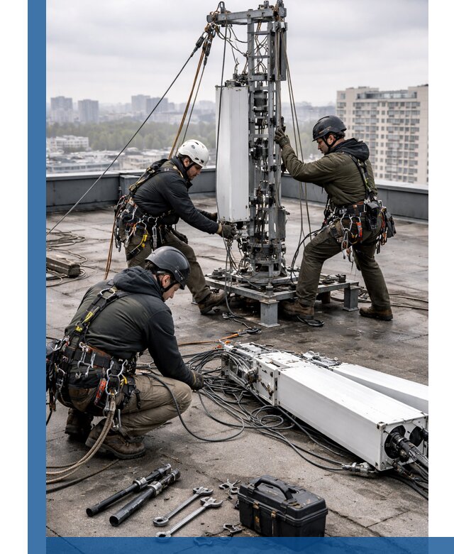 Демонтаж антенн на крыше зданий в Кисловодске с гарантией