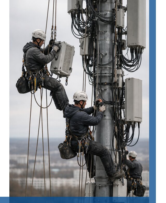 Монтаж оборудования связи на мачте в Кисловодске от 8021 р. | ВЫСОТНИК-Ксл