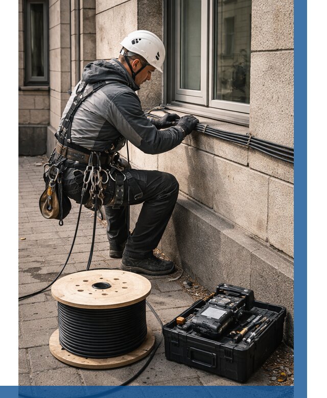 Прокладка оптоволоконного кабеля в Кисловодске от 856 р. | ВЫСОТНИК-Ксл