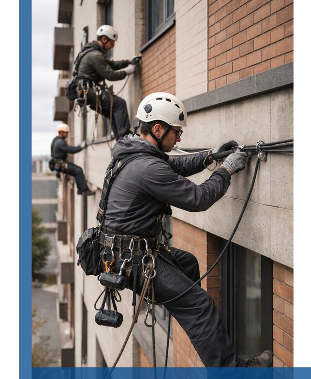 Крепление кабеля на фасаде монтаж и крепеж в Кисловодске