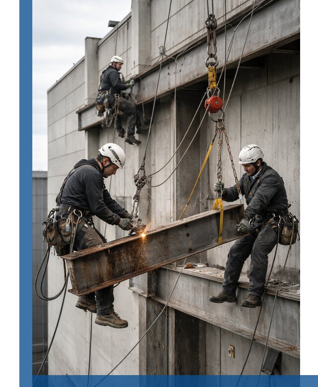 Демонтаж металлоконструкций на высоте в Кисловодске под ключ