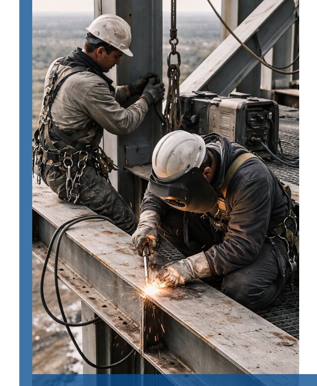 Высотные сварочные работы в Кисловодске для промышленных объектов