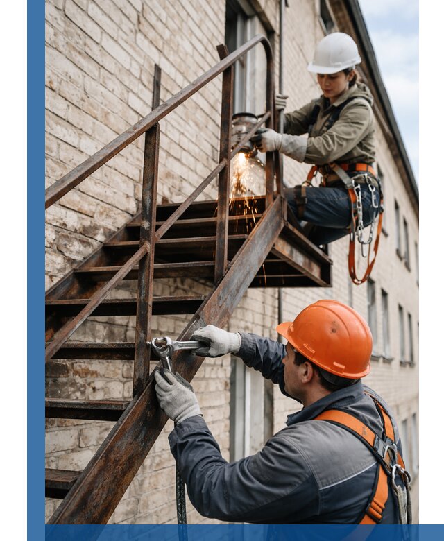 Ремонт и восстановление пожарных лестниц с выездом в Кисловодске