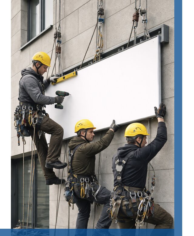 Монтаж рекламной вывески в Кисловодске от 8555 р. | ВЫСОТНИК-Ксл