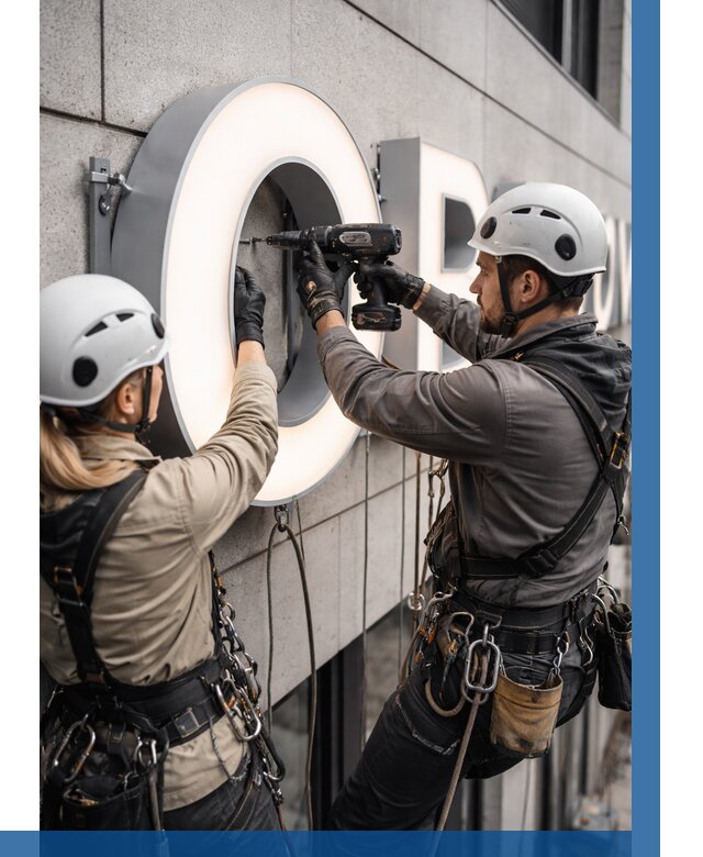 Монтаж световых букв в Кисловодске от 3208 р. под ключ ВЫСОТНИК-Ксл