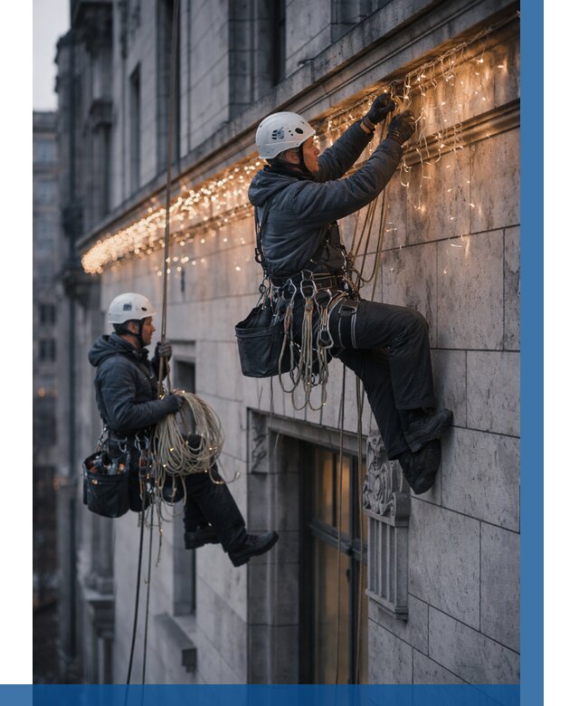 Монтаж новогодней иллюминации в Кисловодске от 9090 р. | ВЫСОТНИК-Ксл