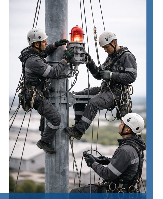 Монтаж заградительных огней в Кисловодске от 9090 р. | ВЫСОТНИК-Ксл