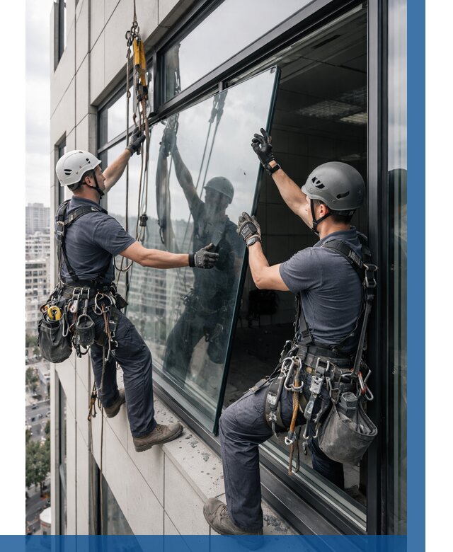 Замена стеклопакетов на высоте в Кисловодске от 5882 р. | ВЫСОТНИК-Ксл