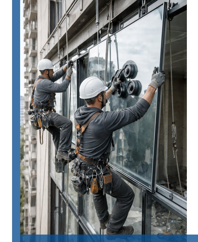 Витражное остекление фасадов и лоджий в Кисловодске под ключ