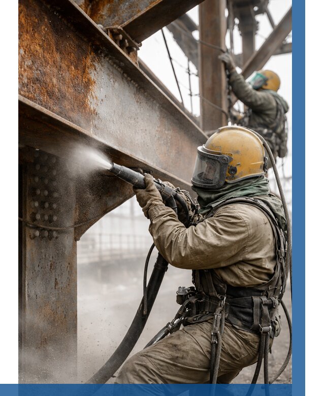 Пескоструйная очистка металлоконструкций в Кисловодске по 642 р. ВЫСОТНИК-Ксл