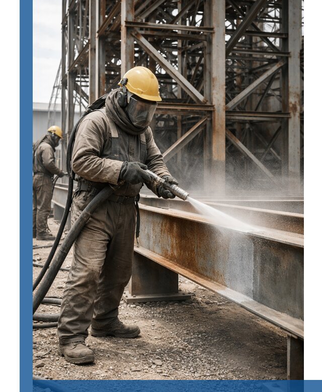 Пескоструйная очистка металлоконструкций в Кисловодске промышленная