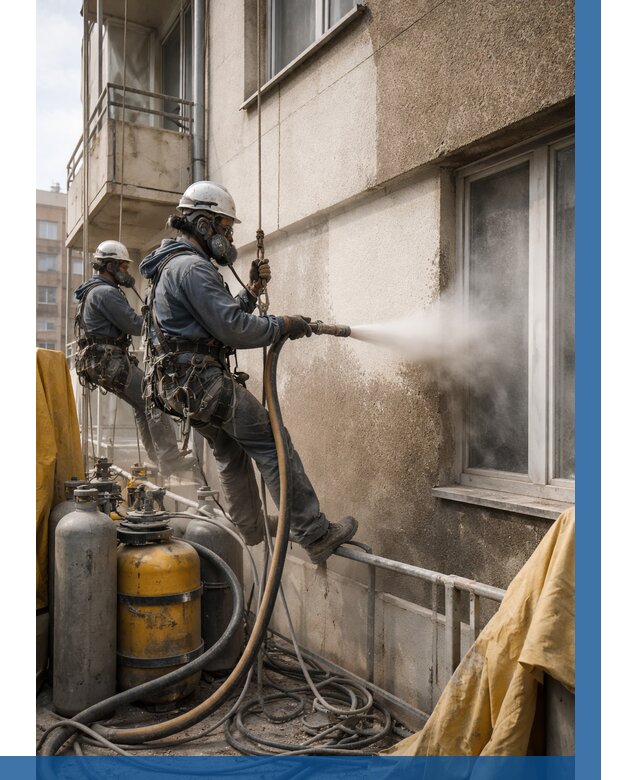 Пескоструйная очистка фасада в Кисловодске от 695 р. | ВЫСОТНИК-Ксл