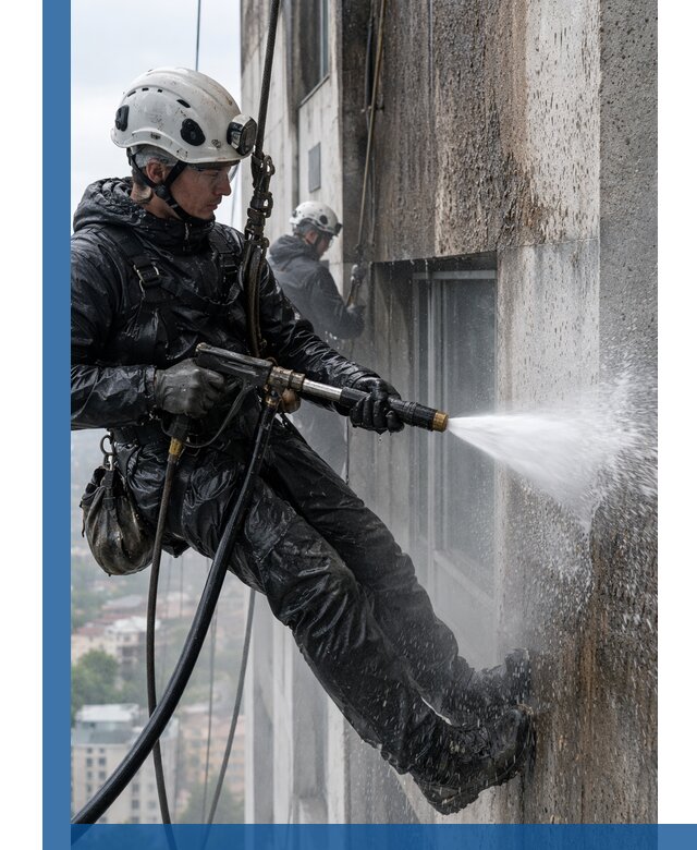 Гидроструйная очистка фасадов и конструкций в Кисловодске