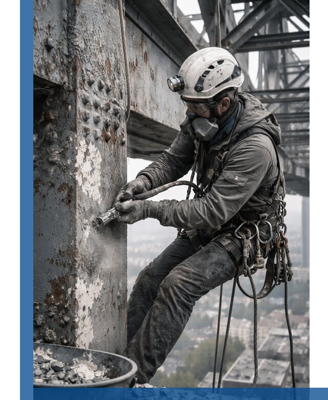 Удаление старой краски с металлических конструкций в Кисловодске