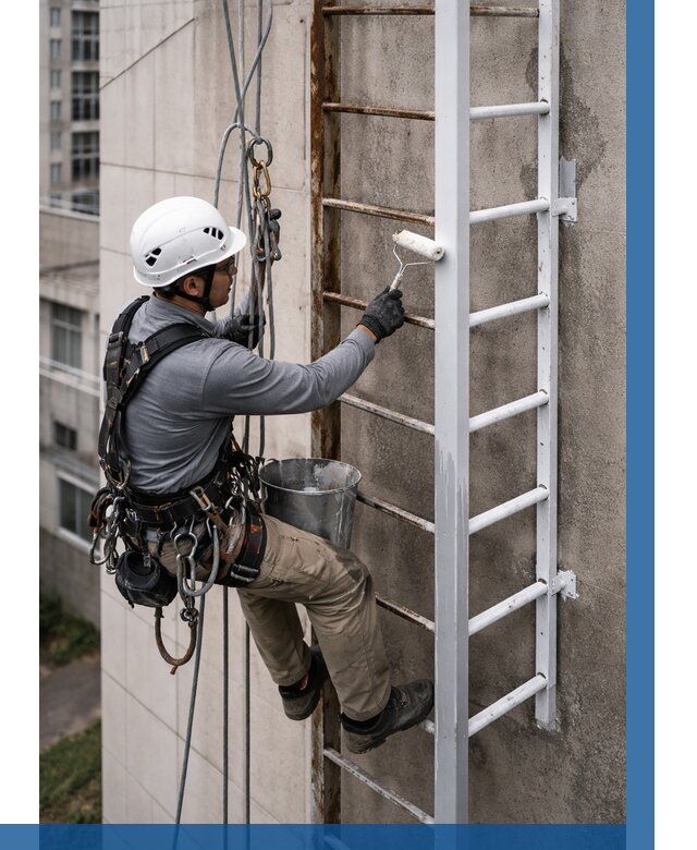 Покраска пожарных лестниц в Кисловодске от 4812 р. | ВЫСОТНИК-Ксл