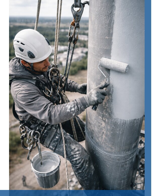 Покраска мачт связи под ключ в Кисловодске от 909 р. | ВЫСОТНИК-Ксл