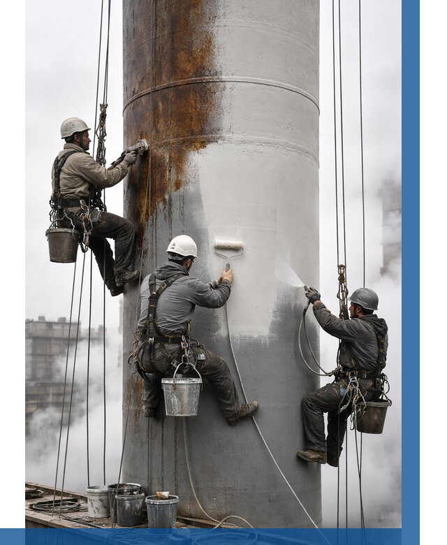 Покраска дымовых труб в Кисловодске от 9090 р. | ВЫСОТНИК-Ксл