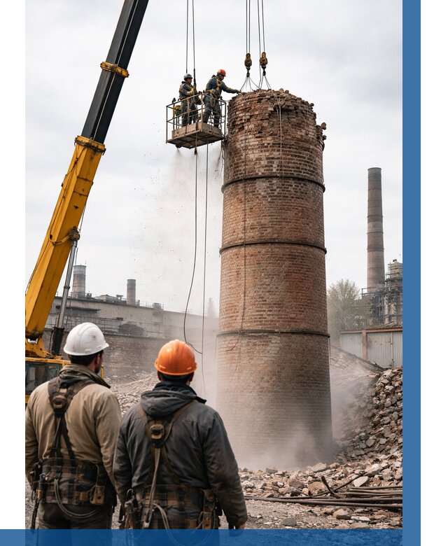 Демонтаж дымовой трубы в Кисловодске от 96246 р. | ВЫСОТНИК-Ксл, смета