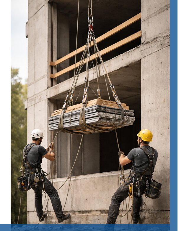 Подъем материала на этаж веревками в Кисловодске от 1604 р. | ВЫСОТНИК-Ксл