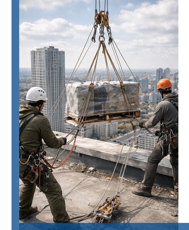 Подъем и монтаж крупногабаритных грузов на крышу в Кисловодске