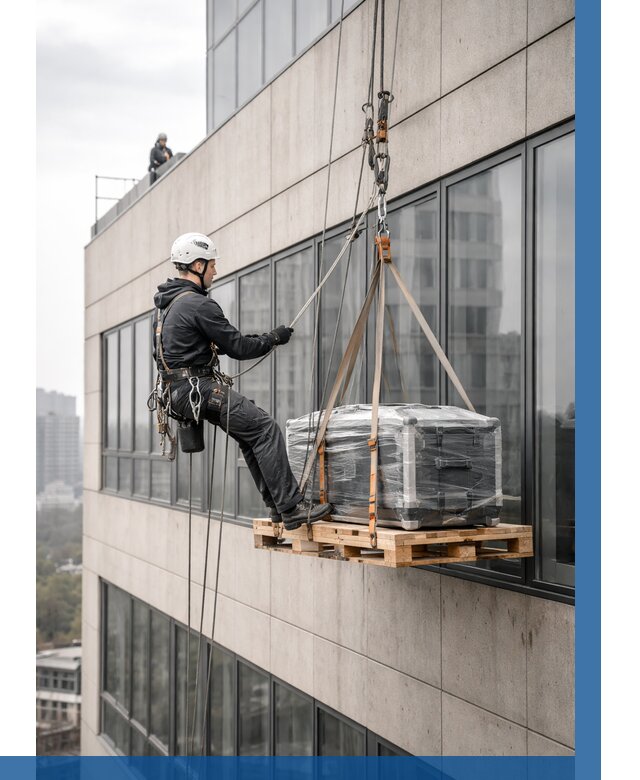 Спуск груза по фасаду в Кисловодске от 3743 р. | ВЫСОТНИК-Ксл