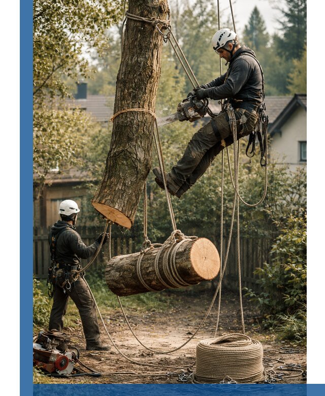 Валка деревьев частями в Кисловодске, безопасно и аккуратно