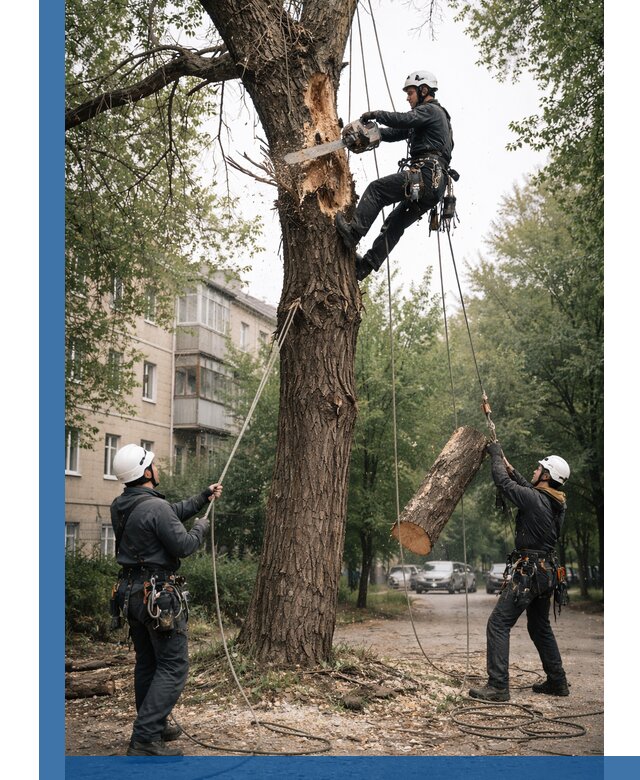 Срочное удаление аварийных деревьев в Кисловодске с гарантией безопасности