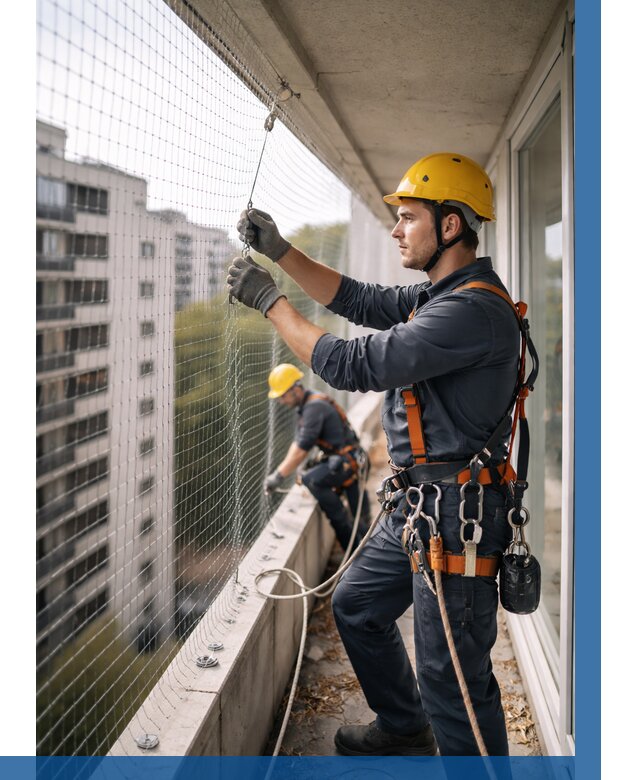 Монтаж сетки от птиц в Кисловодске от 4812 р. | ВЫСОТНИК-Ксл