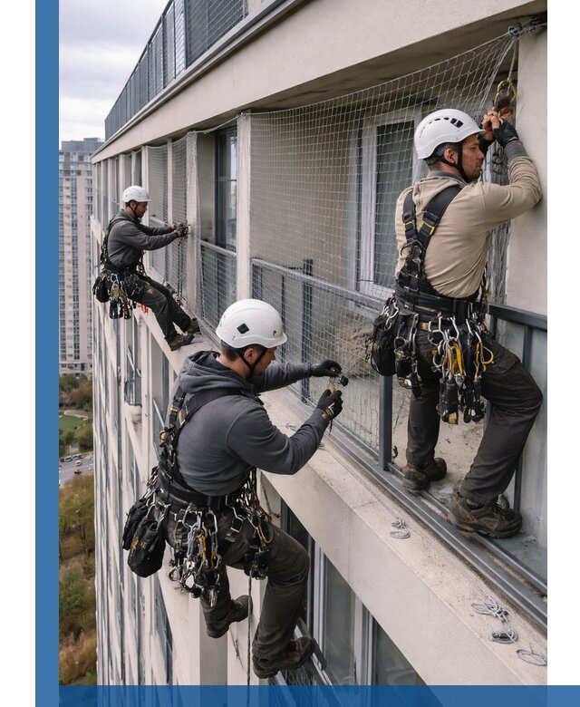 Профессиональный монтаж защитной сетки от птиц в Кисловодске