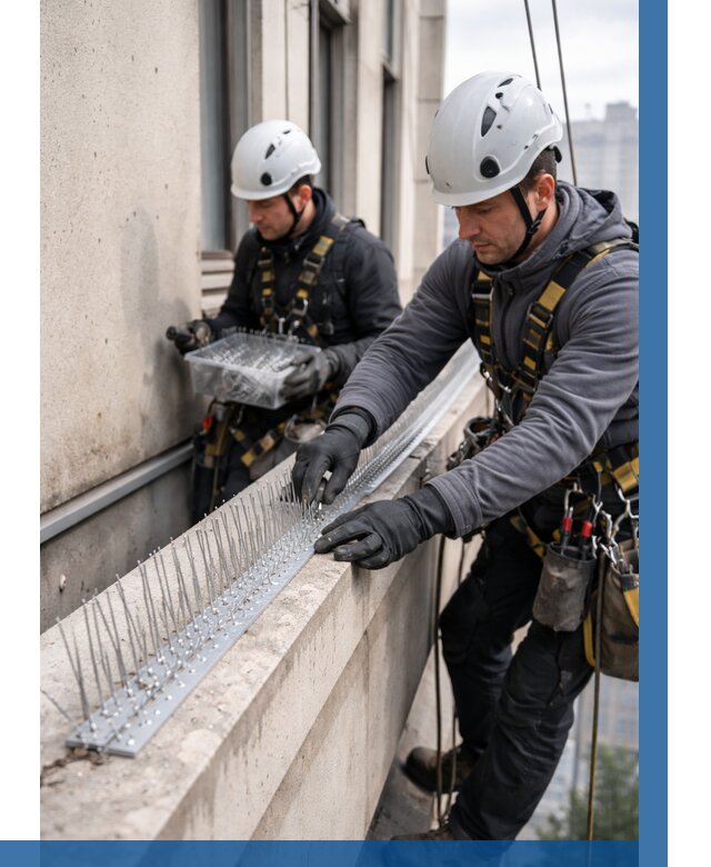 Установка шипов от птиц в Кисловодске от 909 р. | ВЫСОТНИК-Ксл